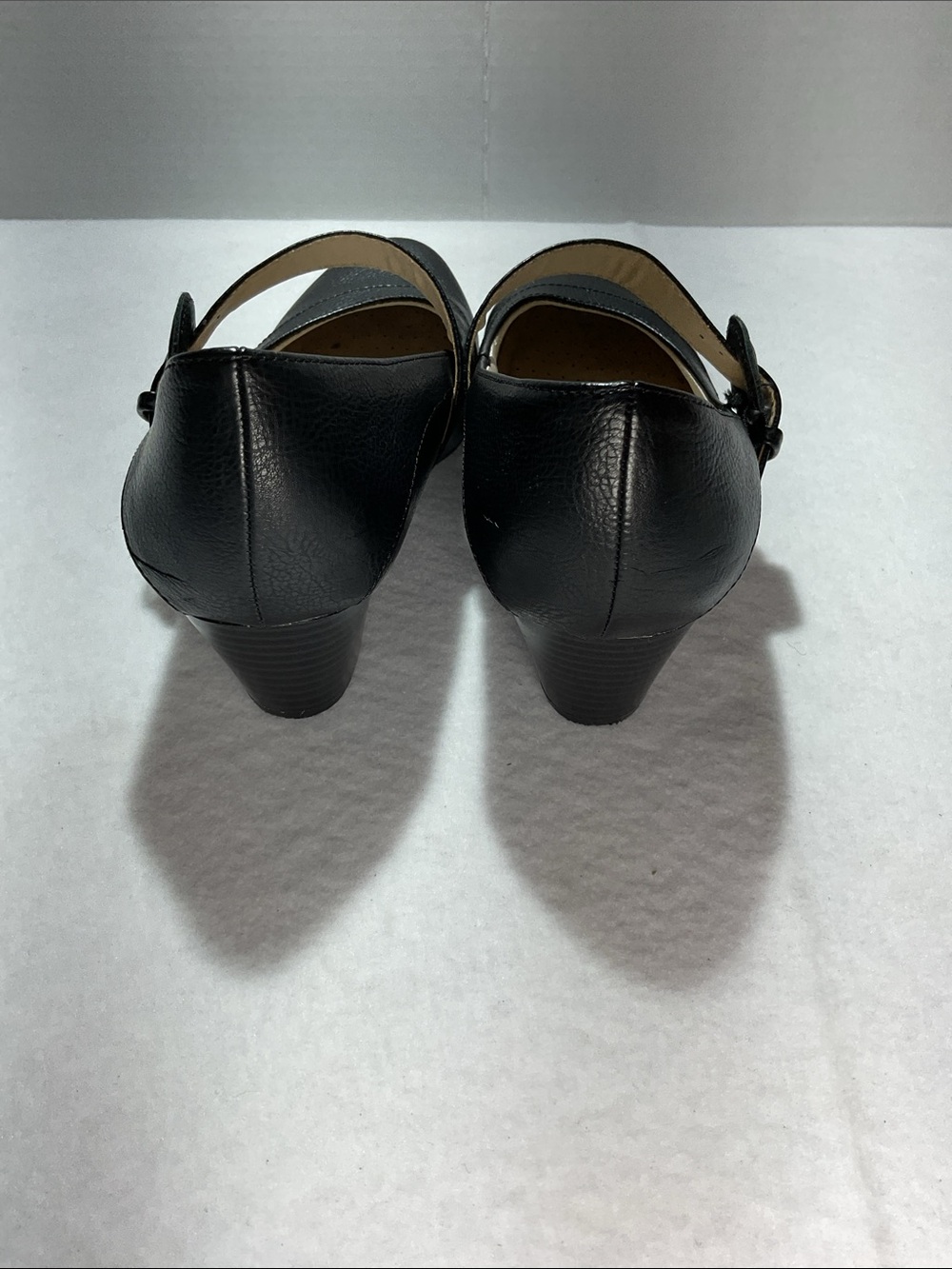 Life Stride Rozz Black Mary Jane Block Heel Pumps with Buckle - Picture 5 of 9